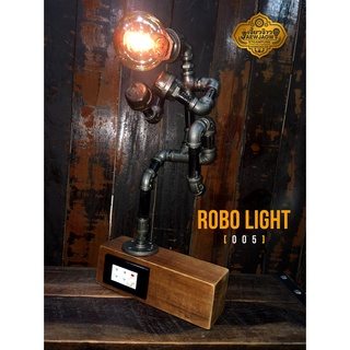 หุ่นยนต์นักฟุตบอล Robot Lighting โคมไฟวินเทจ โคมไฟโบราณ โคมไฟแฮนเมด Robot Lamp Vintage Style