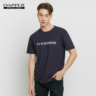 DAPPER เสื้อยืด Striped Logo Print T-Shirt สีกรมท่า (KRN1/588RS)