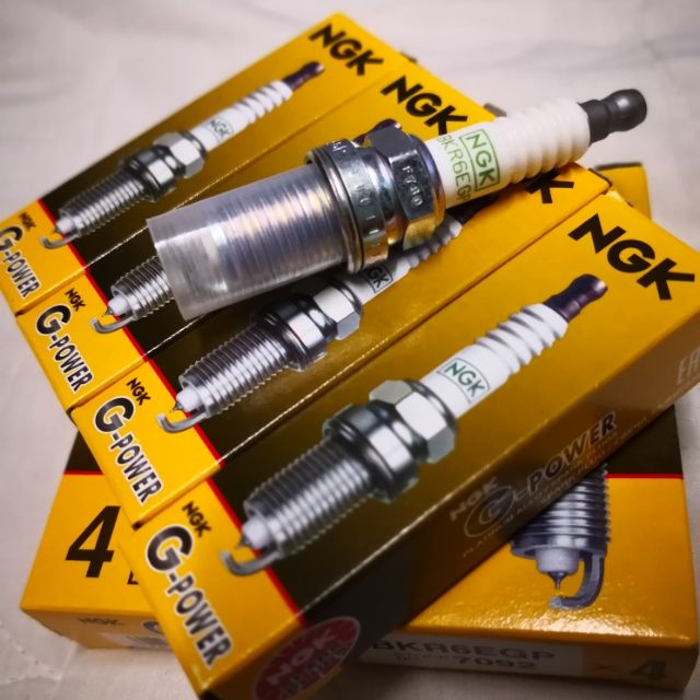 ❤️หัวเทียนเข็มของแท้ไทยแลนด์​ยกชุดสี่หัว 380บาทBKR6EGP ล้อตใหม่ปลอกเป็นกระดาษเมดอินไทยแลนด์​