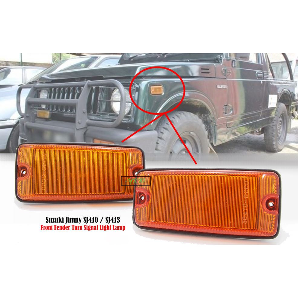 ด้านหน้า Fender ไฟเลี้ยวสําหรับ Suzuki Jimny Sierra SJ410 SJ413 JA11 1981- 1998