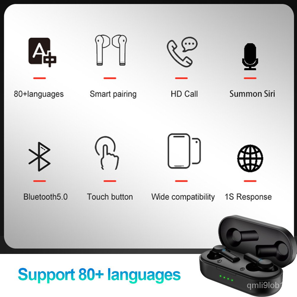80 Languages TWS Bluetooth Headset Translator Translation Headset