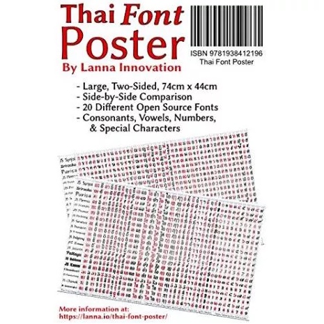 Thai Font Typography Poster Learn Thai