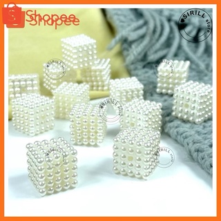 ลูกปัดสี่เหลี่ยม ลูกปัดมุก ลูกปัดมุกระเบิด ลูกปัดทรงเหลี่ยม Pearl Beads, Square Beads