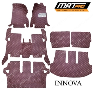 MatPro พรมปูพื้นเข้ารูป 5D 6D Premium Fitted Leather Car Mats สำหรับรถรุ่น TOYOTA INNOVA 6 ที่นั่ง ปี 2010