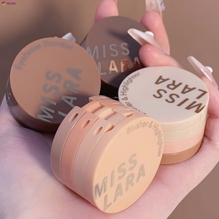 พาเลท Miss Lara 3-In-1ออลอิน-ออนบลัชออนสามชั้น Highlighter Contouring E Palette Brightening Skin Retouching Makeup Palette TH