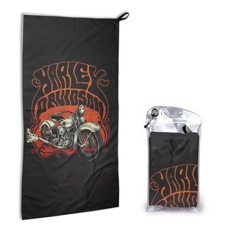 Harley-davidsons ผ้าขนหนูไมโครไฟเบอร์ ดูดซับน้ําได้ดี แห้งเร็ว 40x80 ซม. สําหรับชายหาด เดินป่า โยคะ ท่องเที่ยว กีฬา