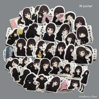 Menhera-chan สติกเกอร์กันน้ำรูปแบบที่แตกต่างกัน, 39 ชิ้น