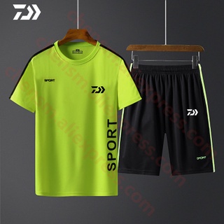 ใหม่ DAIWA เสื้อยืด และกางเกงขาสั้น ระบายอากาศ แห้งเร็ว สําหรับผู้ชาย เหมาะกับการตกปลา ไซซ์ M-5XL