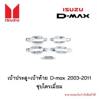 เบ้าประตู+เบ้าท้าย D-max 2003-2011 ชุบโครเมี่ยม