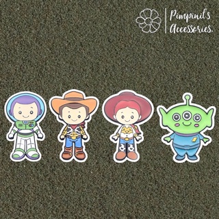 🇹🇭 พร้อมส่ง : เข็มกลัดเซ็ททอย สตอรี่ | Toy Story ( Woody , Jessie , Buzz Lightyear &amp; Greenman ) Enamel Brooch Pin Set.