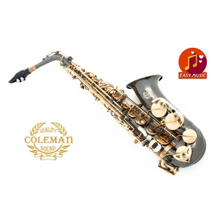 แซกโซโฟน Saxophone Alto Coleman CL-338A Black Nickel Gold Bell