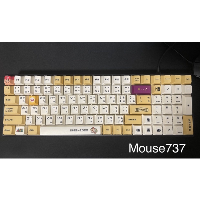 Keycap mario PBT Cherry Profile Keycap Thai (eng/th)