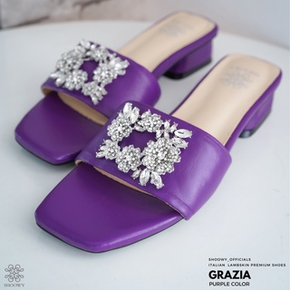 รองเท้าหนังแกะ รุ่น Grazia Purple color (สีม่วง)