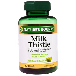 Natures Bounty, Milk Thistle, 250 mg, 200 Capsules