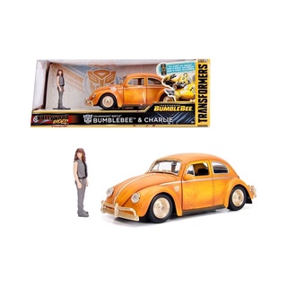 โมเดลรถยนต์ โมเดลรถเหล็ก โมเดรถโฟล์คเต่า พร้อมฟิกเกอร์ Bumblebee Volkswagen Beetle