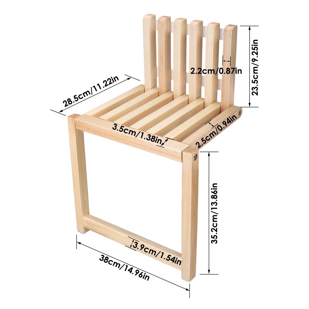 Wall Mounted Folding Chair Solid Wood Porch Chair Door Shoe