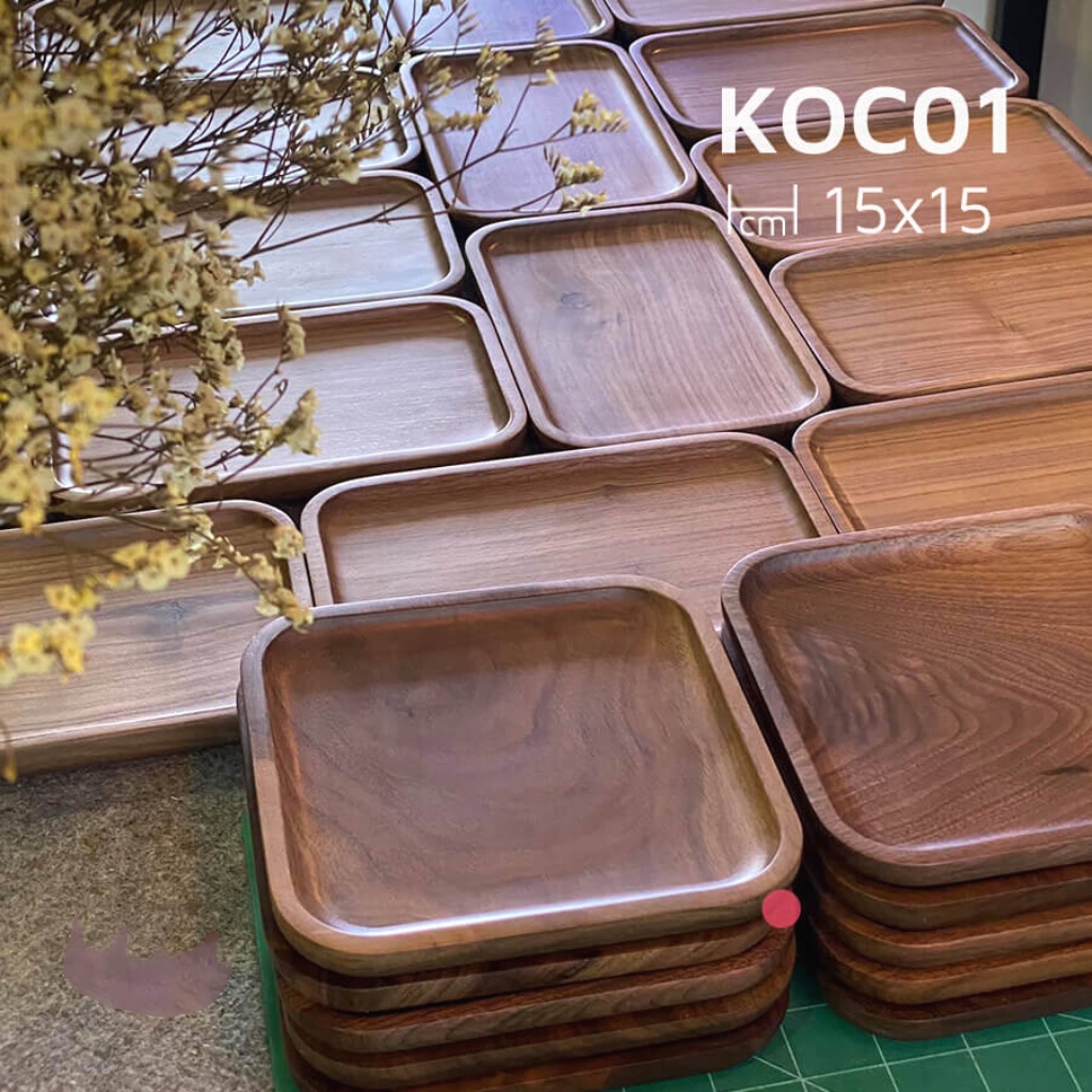 ถาดไม้วอลนัท หลายขนาด K42 นําเข้าจากชิ้นทึบ made in Vietnam