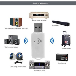 USB Bluetooth Stereo Audio Music Wireless Receiver Adapter For Car Home Speaker