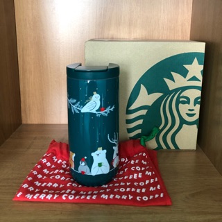 Starbucks กระบอกน้ำ Stainless Green Animal Freinds 12 oz.