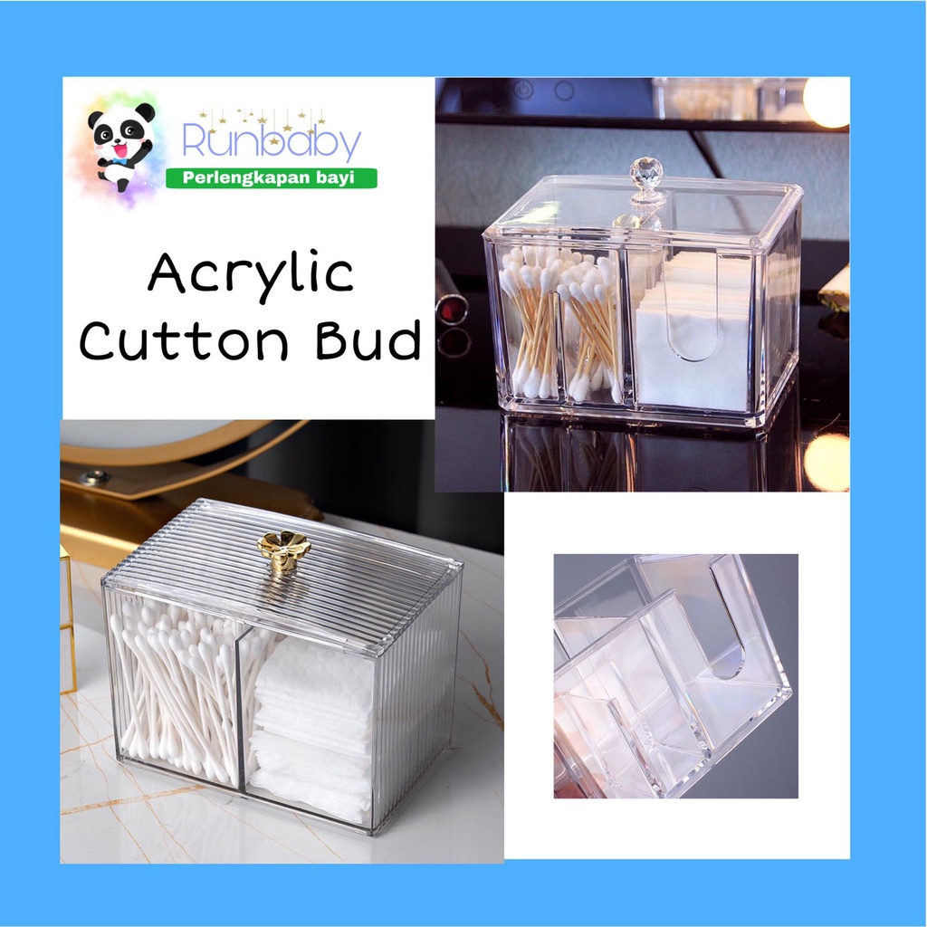 RUN653 ACRYLIC COTTON COSMETIC RACK COSMETIC MAKE UP HOLDER กล่องเก็บของ