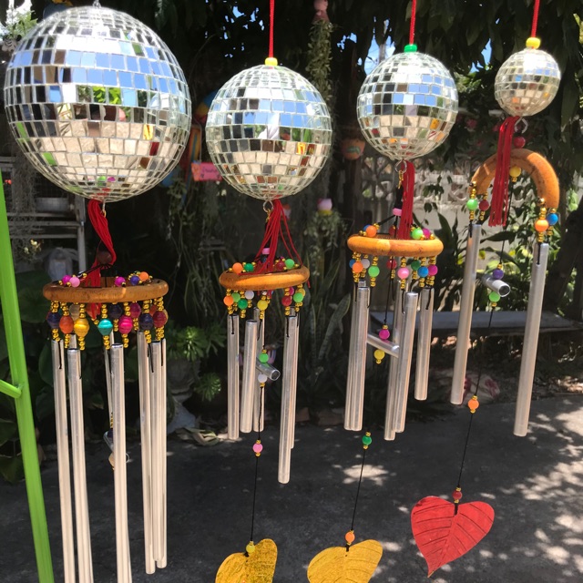 โมบายแขวน กระดิ่งลม ของมงคล โมบาย ลูกแก้วกระจก สะท้อนสิ่งชั่วร้ายรอบทิศ 🪩