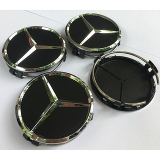 ส่งจากไทย พร้อมสงNew สีดำด้าน4ฝา ฝาครอบ Mercedes Benz เบนซ์ …