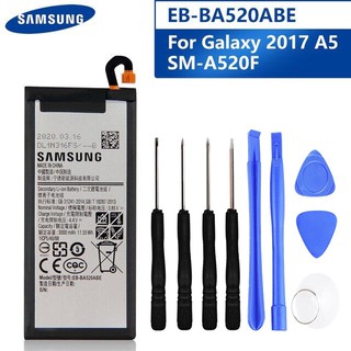 SAMAUNG แบตเตอรี่ สำหรับSamsung GALAXY A5 2017 A520F SM-A520F 2017 Edition EB-BA520ABE แบตเตอรี่ 3000MAh