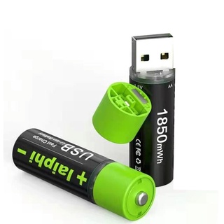 ถ่าน AA1.5 v. ชาร์จ USB / ถ่านชาร์จ USB AA / ถ่าน ชาร์จ USB AA ( USB Rechargeable Lipo Lithium Polymer 1.5V AA Battery )