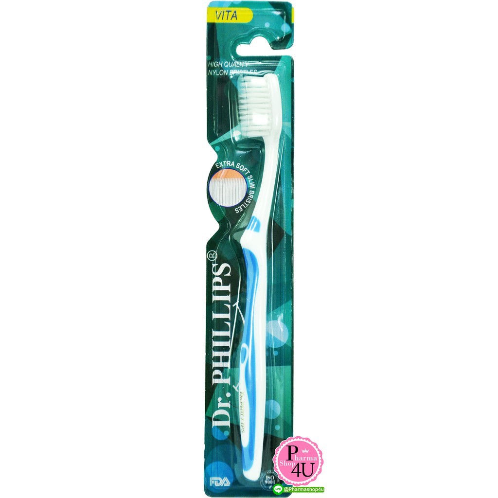 ถูกและดี  Dr.Phillips แปรงสีฟัน รุ่น Vita แปรงสีฟันขนนุ่มมาก **ทางร้านขออนุญาติคละสีค่ะ #5888