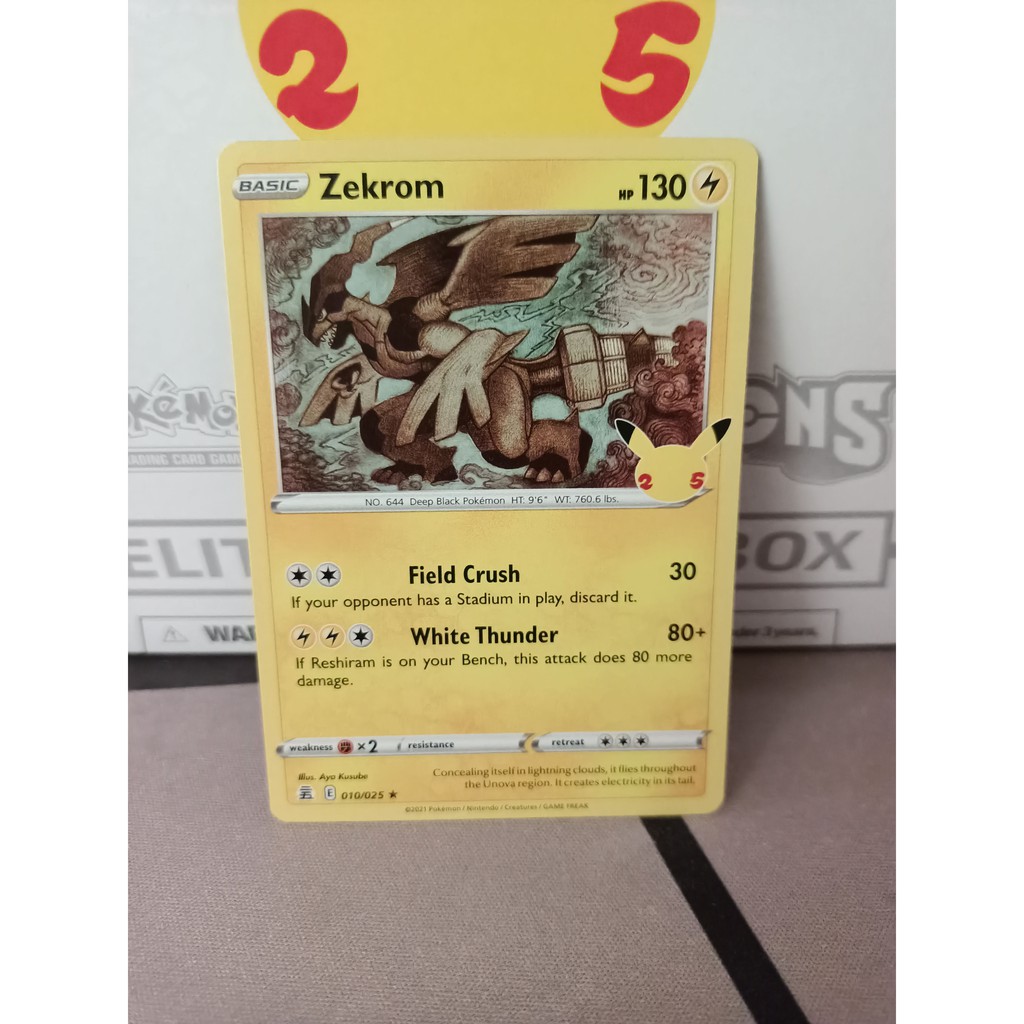 Pokemon Card "Zekrom Holo 010/025" ENG Celebrations