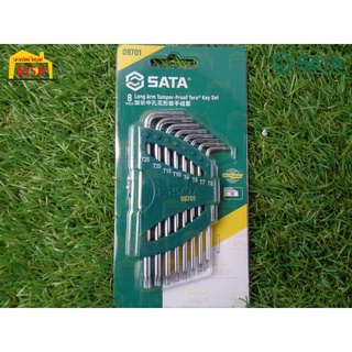 Sata ชุดประแจหกเหลี่ยมหัวทอร์ค TORX 8 ชิ้น 09701