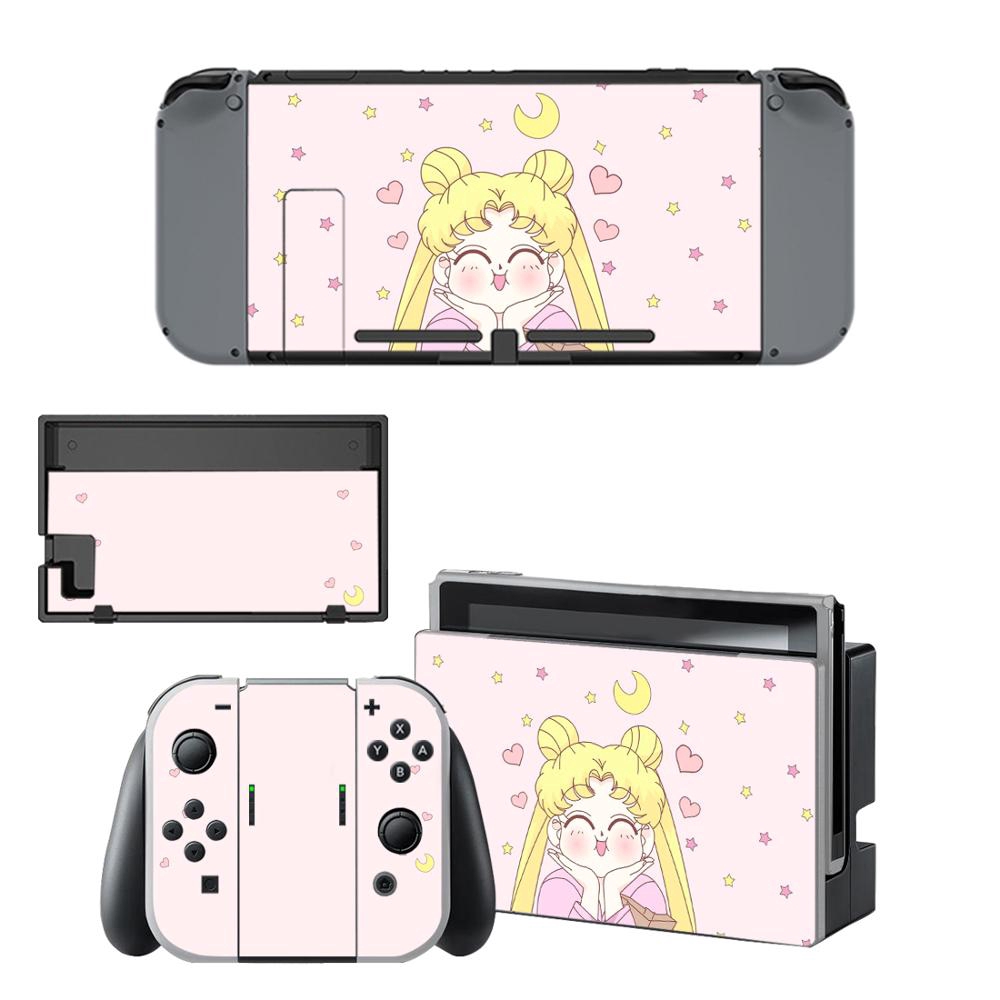 อะนิเมะเซเลอร์มูน Nintendo Switch Skin Sticker สติ๊กเกอร์ NintendoSwitch ผิวสําหรับคอนโซล Nintend Sw