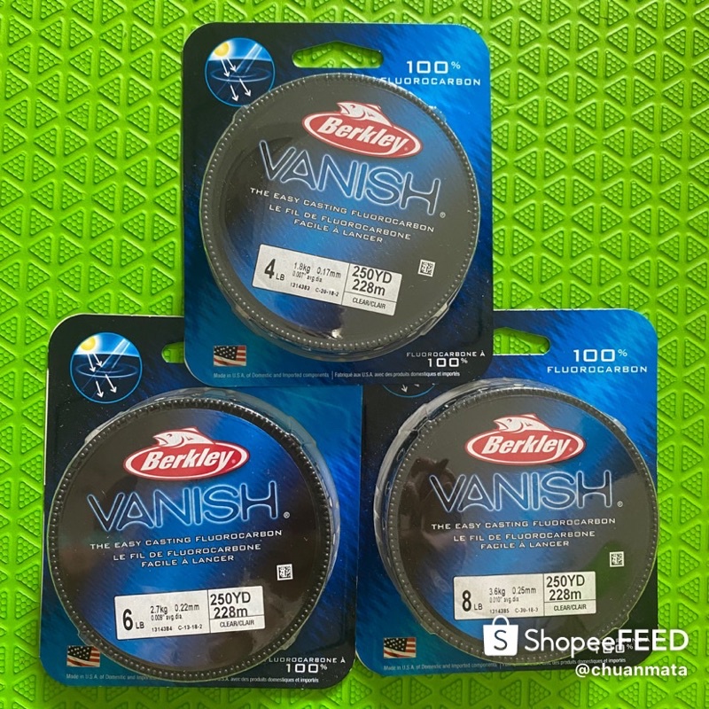 สาย Berkley Vanish 4 / 6 / 8 / 10 LB ขนาด 228 เมตร สายฟูโร