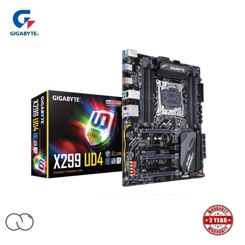 GIGABYTE X299 UD4 ULTRA DURABLE RGB FUSION MOTHERBOARD (GA-X299-UD4 / LGA2066)