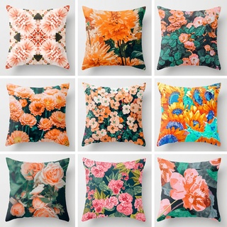 Ins Rose Flower Pillowcase Sofa Bolster Cases Soft Throw Cover