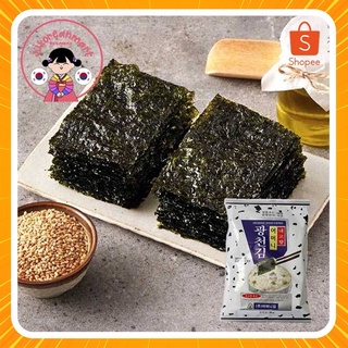 สาหร่ายเกาหลีแบบห่อ 1 ห่อ 3 ห่อ KOREA SEAWEED นำเข้าจากเกาหลี ของแท้ 100% สาหร่ายอบปรุงรส  ยี่ห้อ Mother Kim