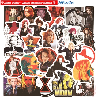 ❉ Black Widow Series 02 - Marvel Superhero สติ๊กเกอร์ ❉ 50Pcs/Set Scarlett Johansson DIY Fashion Luggage Laptop Skateboard Decals Doodle สติ๊กเกอร์