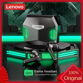 หูฟังเล่นเกม Lenovo GM5 บลูทูธไร้สาย 5.0 Hifi HD พร้อมไฟ LED