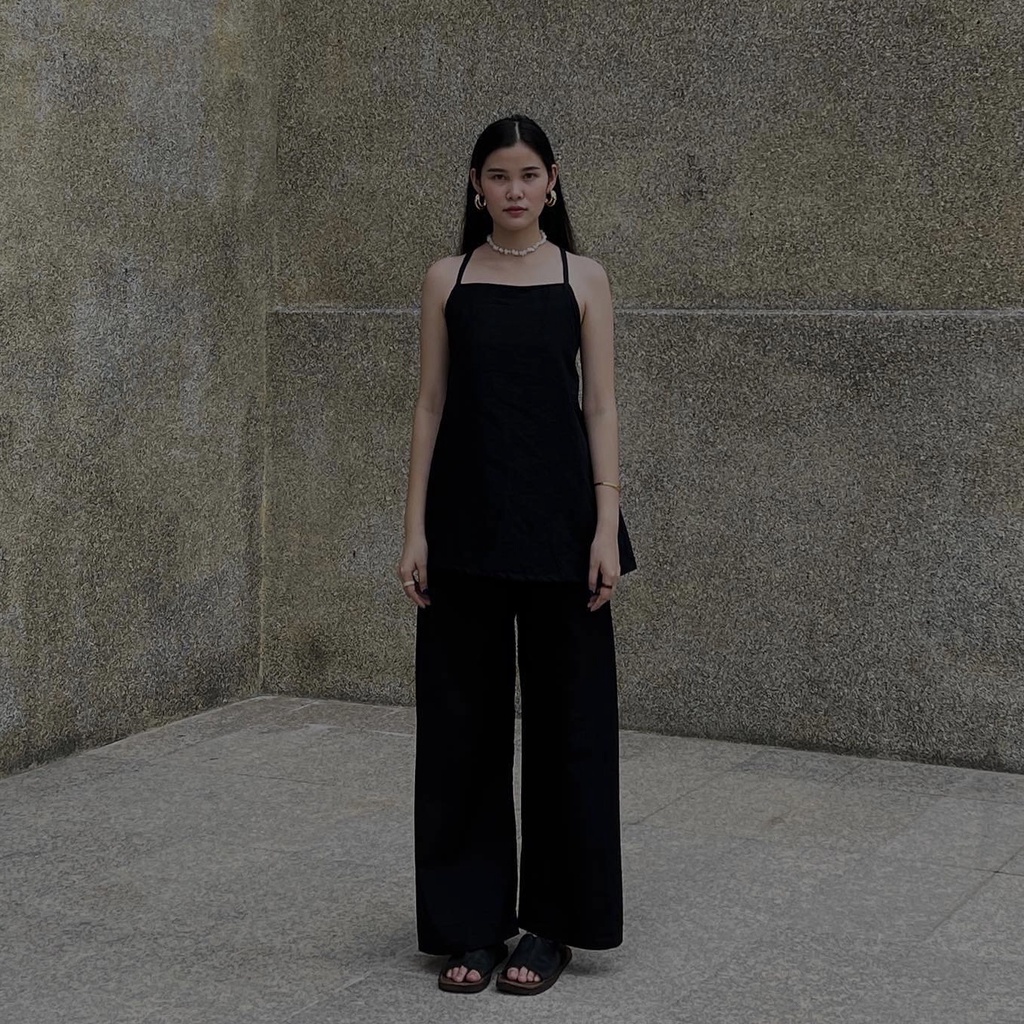 Trousers Dress Tied Straps Top + Trousers