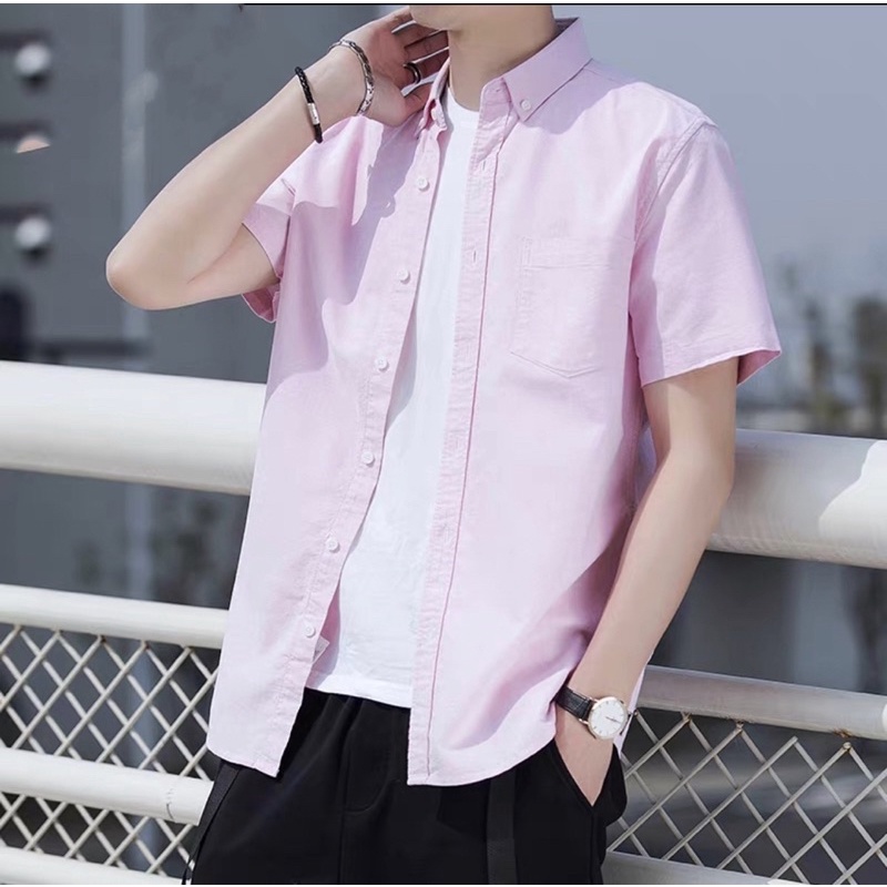 🔥MORPHINE🔥เสื้อเชิ้ตคอจีนแขนสั้น (10สี) ผ้าOxford - รุ่น Boy