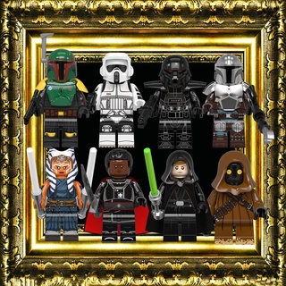ของเล่นตัวต่อฟิกเกอร์ Moff Gideon Ahsoka Jawas Mandalorian Yoda StarWars ขนาดเล็ก สําหรับเด็ก