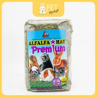 หญ้าอัลฟาฟ่าใบล้วน 1 กิโลกรัม หญ้ากระต่าย หนูแกสบี้ แฮมเสตอร์ เฟอร์เรท ชินชิล่า แพรี่ด๊อก เต่า
