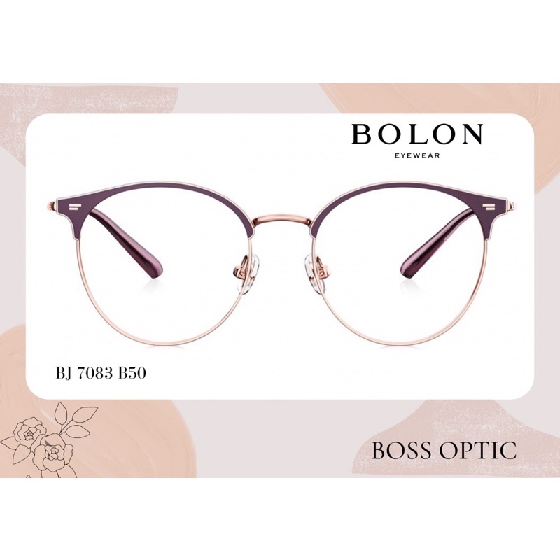 BOLON BJ7083 กรอบแว่นตาแบรนด์เนม โบลอน แว่นสายตา แว่นกรองแสง Titanium