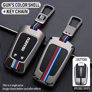 เคสกุญแจรีโมตรถยนต์ โลหะผสมสังกะสี 2 ปุ่ม สําหรับ ISUZU D-Max MU-X Mux 1.9 3.0 2012-2022