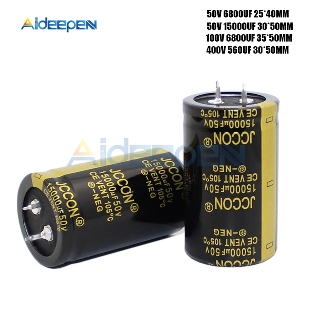50V 100V 400V ตัวเก็บประจุอลูมิเนียมอิเล็กโทรลีติคความถี่สูงความต้านทานต่ํา 560UF 6800UF 15000UF