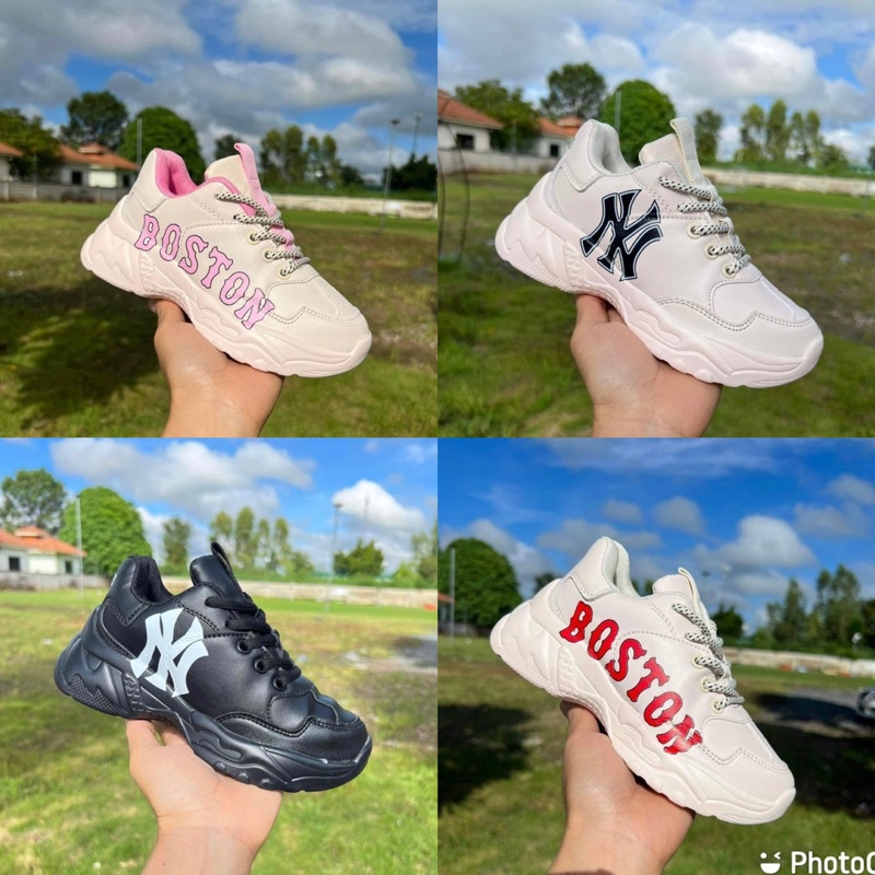 รองเท้าผ้าใบของแด็ก Boston สีแดงใส่ได้ทั้งเด็กผู้หญิงผู้ชาย(25….36)