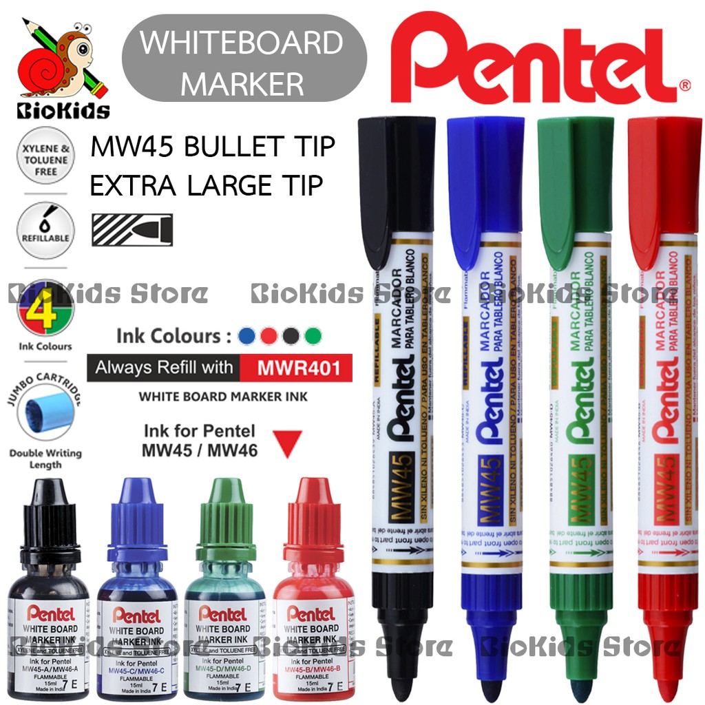 Pentel whiteboard marker MW45 / refill MWR401 | Shopee Thailand