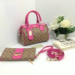 กระเป๋าแบรนเนม coach 2ใบเซตจ้าพร้อมส่งครบสีน้า