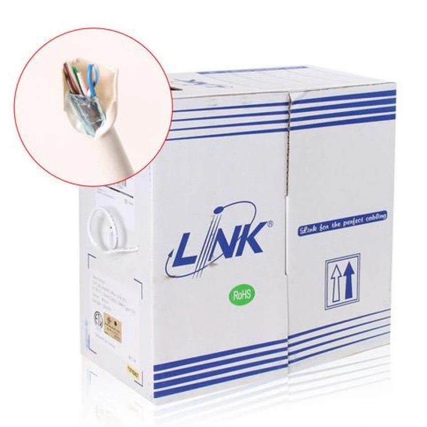 LINK CAT5e UTP Cable (305m./Box) (US9015) สำหรับภายในอาคาร สายสีขาว