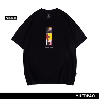 Yuedpao เสื้อยืด OVERSIZE รับประกันไม่ย้วย 2 ปี เสื้อยืดสีพื้น OVERSIZE_Hualamphong 6Eye สีดำ